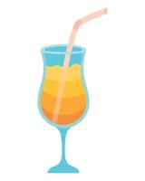 geel cocktail illustratie vector