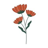 rood bloemen boeket vector