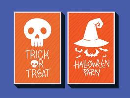 halloween partij posters vector