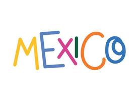 kleurrijk Mexico belettering vector