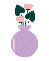 planten Aan Purper pot vector