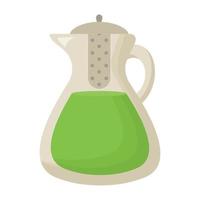 matcha thee pot ontwerp vector