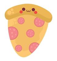 kawaii pizza illustratie vector