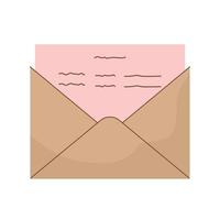 Open envelop ontwerp vector