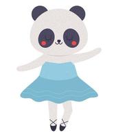 panda danser van ballet vector