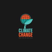 klimaat verandering logo vector
