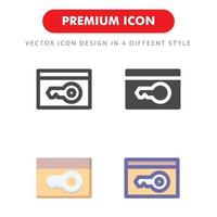 sleutelkaart icon pack geïsoleerd op een witte achtergrond. voor uw websiteontwerp, logo, app, ui. vectorafbeeldingen illustratie en bewerkbare beroerte. eps 10. vector