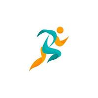 logo voor een sporting evenement d.w.z een persoon rennen. vector