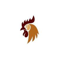kip hoofd logo met een kip logo kleur motief vector