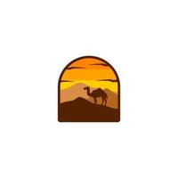 modern dier woestijn kameel in Arabisch kameel logo ontwerp vector sjabloon