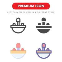 gootsteen icon pack geïsoleerd op een witte achtergrond vector