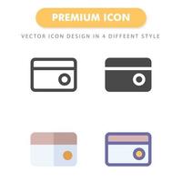 creditcard icon pack geïsoleerd op een witte achtergrond. voor uw websiteontwerp, logo, app, ui. vectorafbeeldingen illustratie en bewerkbare beroerte. eps 10. vector