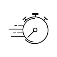 tijd en klok icoon, snelheid, alarm, herstellen, beheer vector