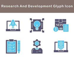 Onderzoek en ontwikkeling vector icoon reeks