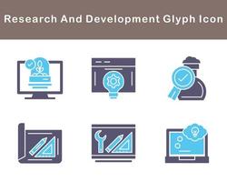 Onderzoek en ontwikkeling vector icoon reeks