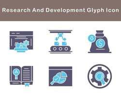 Onderzoek en ontwikkeling vector icoon reeks