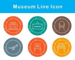 museum vector icoon reeks