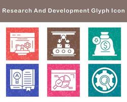 Onderzoek en ontwikkeling vector icoon reeks