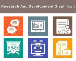 Onderzoek en ontwikkeling vector icoon reeks