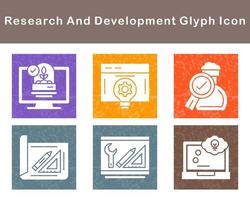 Onderzoek en ontwikkeling vector icoon reeks
