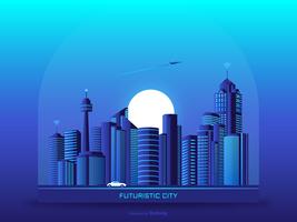 Futuristische Stedelijke Cityscape Vectorachtergrond vector