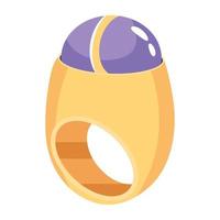 modieus goud ring vector