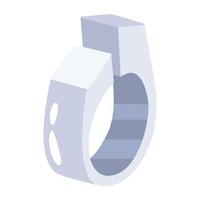 modieus modern ring vector