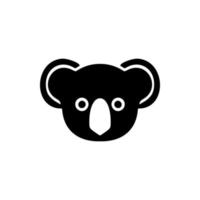koala logo in zwart en wit vector formaat