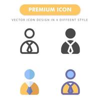 zakenman icon pack geïsoleerd op een witte achtergrond. voor uw websiteontwerp, logo, app, ui. vectorafbeeldingen illustratie en bewerkbare beroerte. eps 10 vector