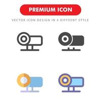 projector icon pack geïsoleerd op een witte achtergrond. voor uw websiteontwerp, logo, app, ui. vectorafbeeldingen illustratie en bewerkbare beroerte. eps 10. vector