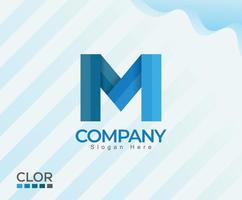 creatief 3d modern m brief logo sjabloon ontwerp met hoge kwaliteit ontwerp en premie vector. creatief hoge kwaliteit minimaal bedrijf 3d modern m brief logo ontwerp. vector