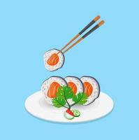 sushi Aziatisch voedsel logo sjabloon ontwerp, creatief hoge kwaliteit illustratie premie vector. premie hoge kwaliteit creatief minimaal uniek voedsel stijl voedsel logo sjabloon ontwerp. vector