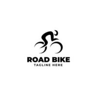 vlak Mens rijden fiets logo ontwerp vector illustratie