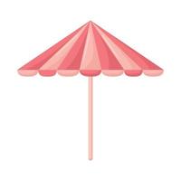 roze strand paraplu vector