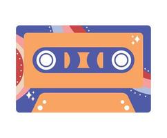 wijnoogst cassette ontwerp vector