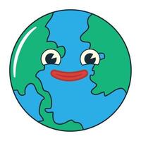 glimlachen planeet aarde vector