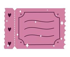 roze coupon icoon vector