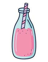 roze ontgiften smoothie vector