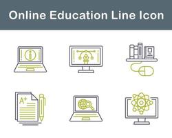 online onderwijs vector icoon reeks