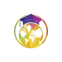 wereld onderwijs logo ontwerp. modern onderwijs logo ontwerp inspiratie. vector