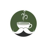 snor koffie vector logo ontwerp sjabloon. creatief koffie winkel logo concept.