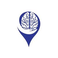 hersenen zorg vector logo ontwerp. menselijk hersenen met hand- icoon logo ontwerp.
