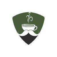 snor koffie vector logo ontwerp sjabloon. creatief koffie winkel logo concept.