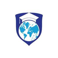 wereld onderwijs logo ontwerp. modern onderwijs logo ontwerp inspiratie. vector