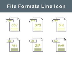 het dossier formaten vector icoon reeks