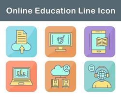 online onderwijs vector icoon reeks