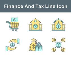 financiën en belasting vector icoon reeks