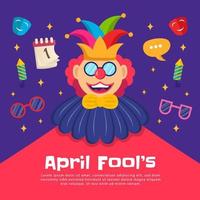 grappige april fool's day-elementen vector