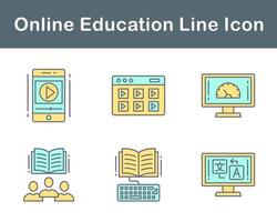 online onderwijs vector icoon reeks