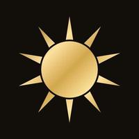 gouden hemel- zon icoon logo kader. gemakkelijk modern abstract ontwerp voor Sjablonen, afdrukken, web, sociaal media berichten vector